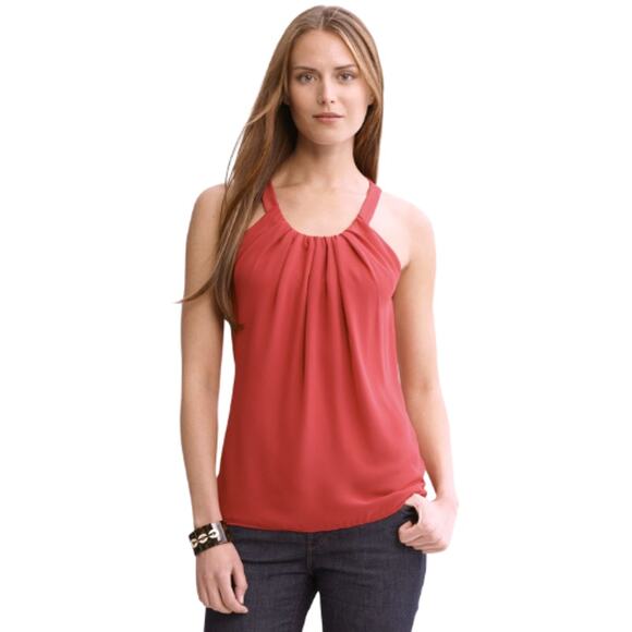 Banana Republic Tops - Banana Republic Double-Layer Sleeveless Top – Orange – Size Medium